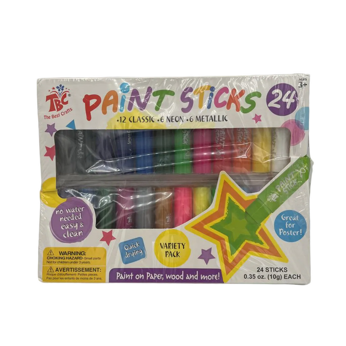 24 Pack Paint Sticks-New