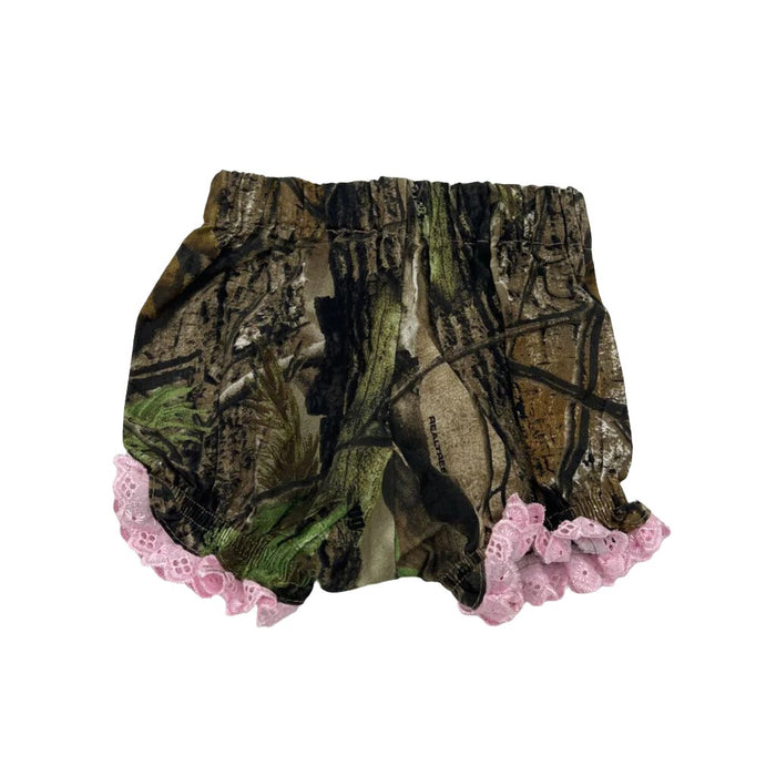 Camo Cross Back Tank + Shorts / Pink Lace