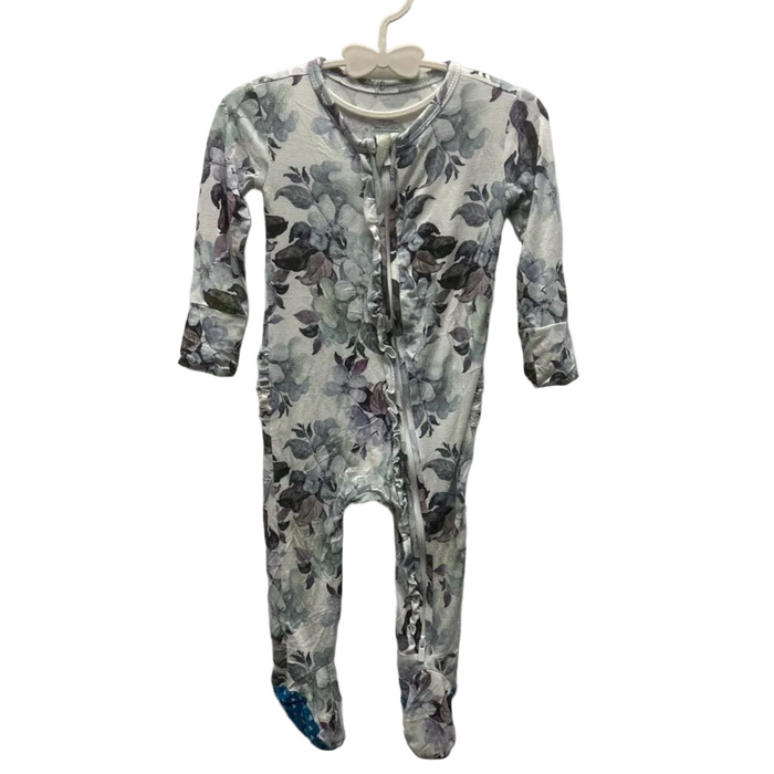 Footed Zip Up Onesie/Ruffle Butt