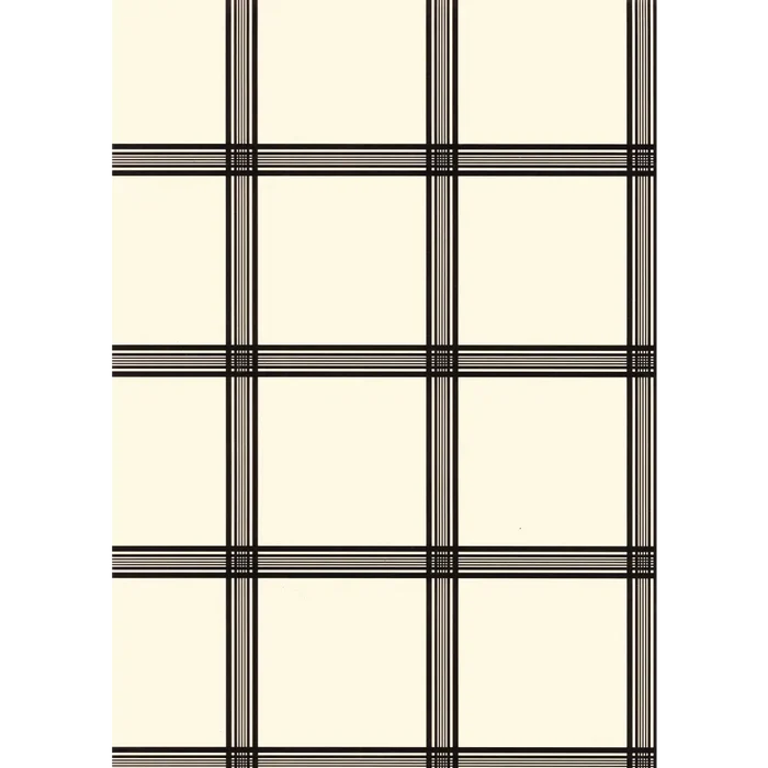 Gift Wrap - GW-9380 Cream/Black Plaid - 24 X 417’ -