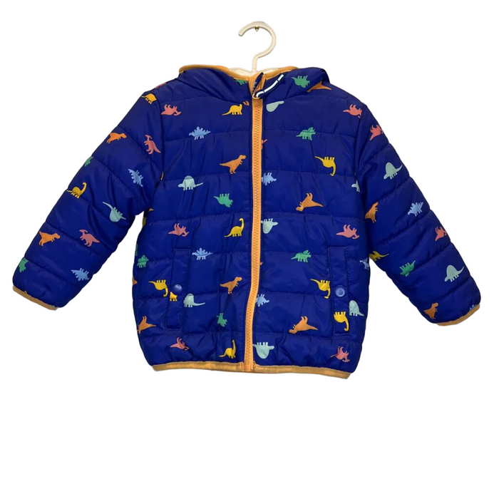 Hooded Zip Up Fleece Lined Puffer Jacket