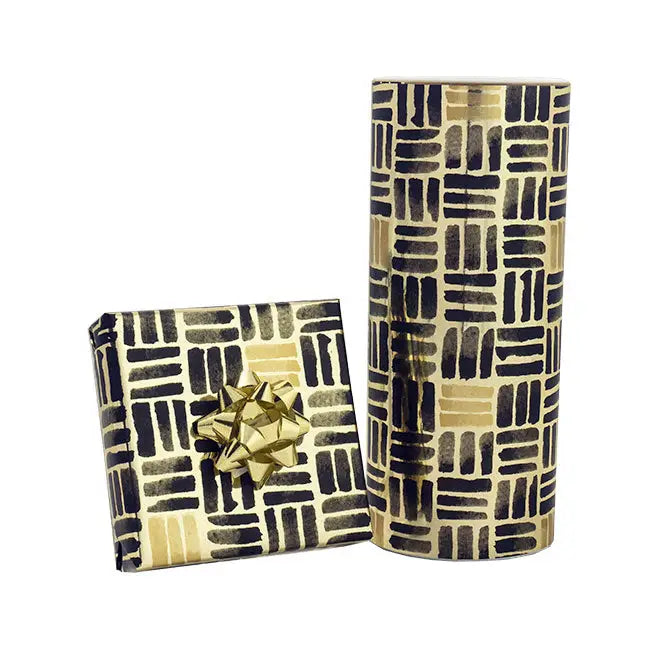 Jewelers Roll -Gold Brushstrokes Gift Wrap - 7-3/8’’ x