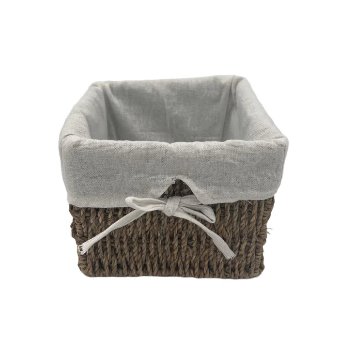 Lined Wicker Basket Storage
