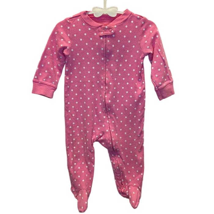 LS Footed Onesie / Dots