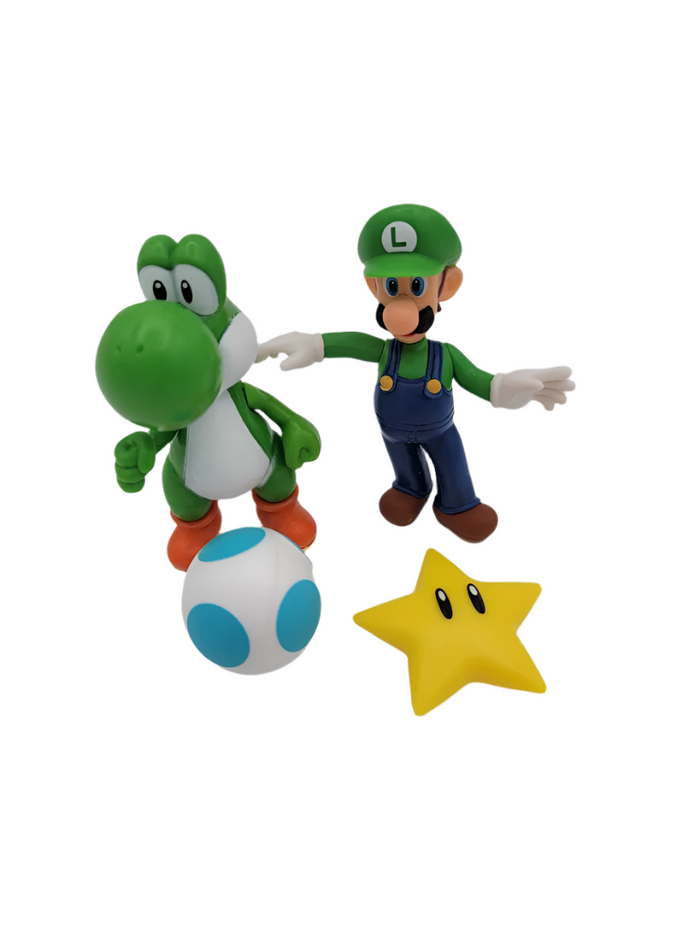 Luigi and Yoshi Figurine Set