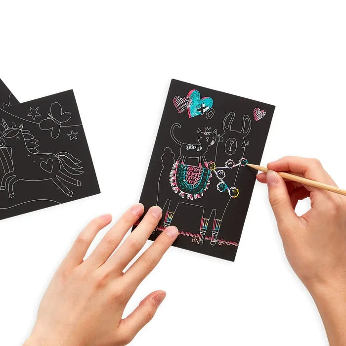 Ooly – Scratch & Scribble Art Mini Kit: Funtastic Friends