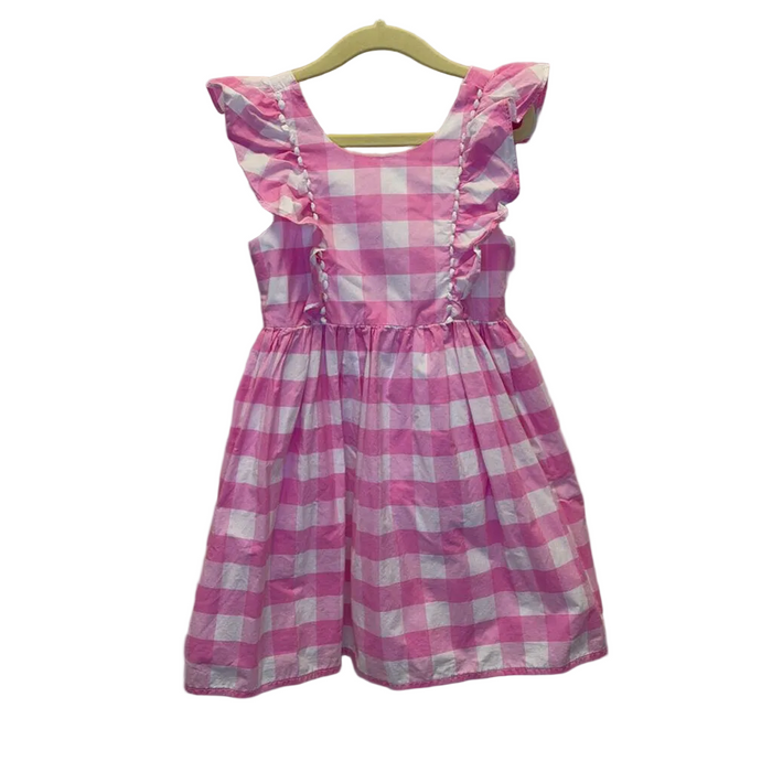 Sleeveless Ruffle Dress / Plaid