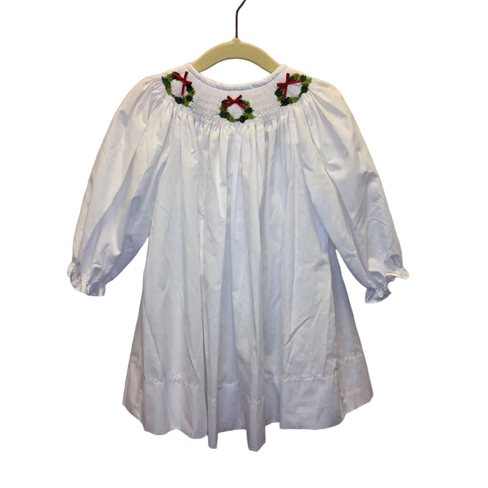 SS Smocked Dress/ Wreaths