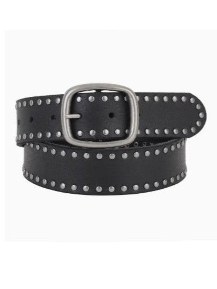 Studded Grunge Belt, Black