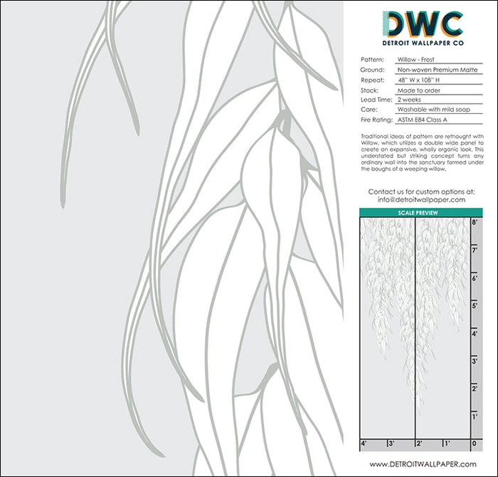Willow - Frost <br> Wallpaper - The Detroit Wallpaper Co.