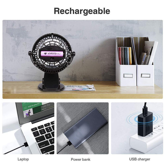 360° Portable, Rechargeable, Lithium Lon Fan