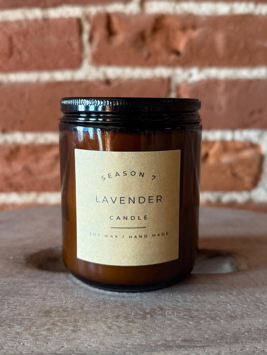 8oz Jar Hand Poured Soy Wax Candle, Lavender