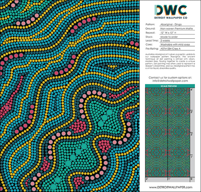 Aboriginal - Dingo - The Detroit Wallpaper Co.