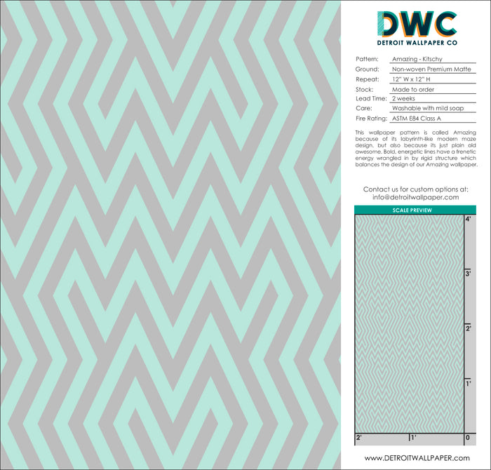 Amazing - Kitschy <br> Wallpaper - The Detroit Wallpaper Co.