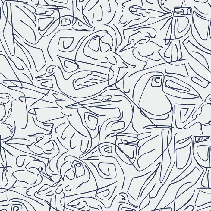 Aviary - Flight - Trendy Custom Wallpaper | Contemporary Wallpaper Designs | The Detroit Wallpaper Co.