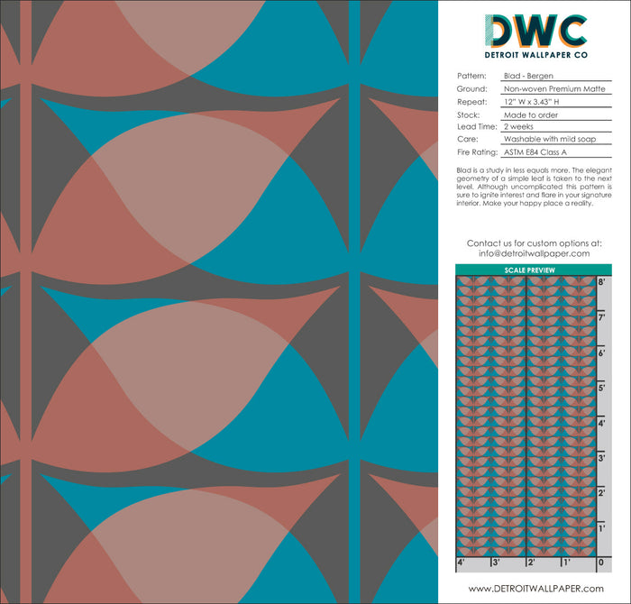 Blad - Bergen <br> Wallpaper - The Detroit Wallpaper Co.