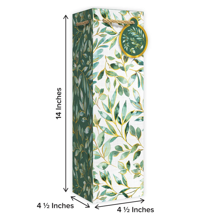 Bottle Tote - Elegant Leaves