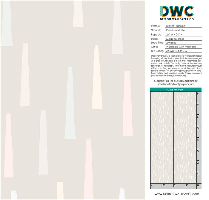 Brayer - Sprinkle <br> Wallpaper - The Detroit Wallpaper Co.