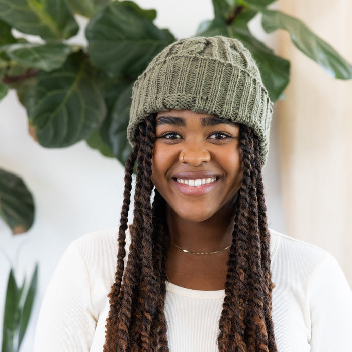 Cable Knit Beanie - Handmade by Ugandan Artisans