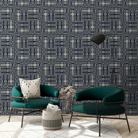 Chaology - Disrupt Grasscloth Wallpaper - The Detroit Wallpaper Co.