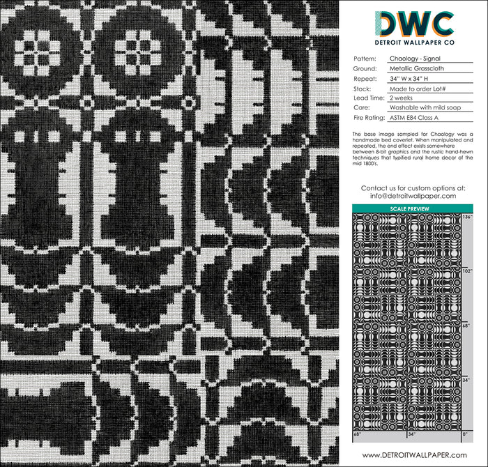 Chaology - Signal Grasscloth Wallpaper