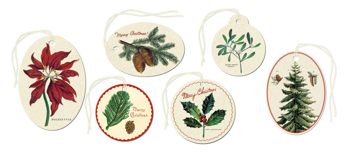 Christmas Botanica Glitter Gift Tags