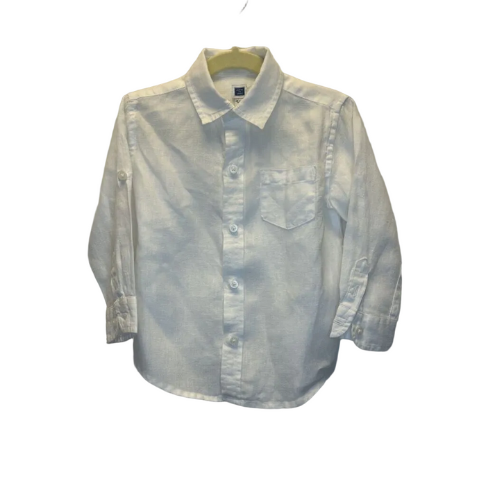 Collared Button Down Linen Shirt