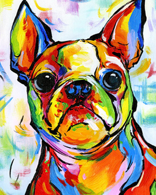 Bull Dog Paint by Numbers
