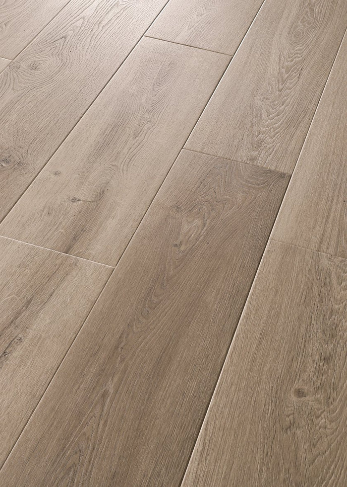 COREtec CR504 Retro Revival Smoky Linen Oak waterproof luxury vinyl plank close-up wood grain