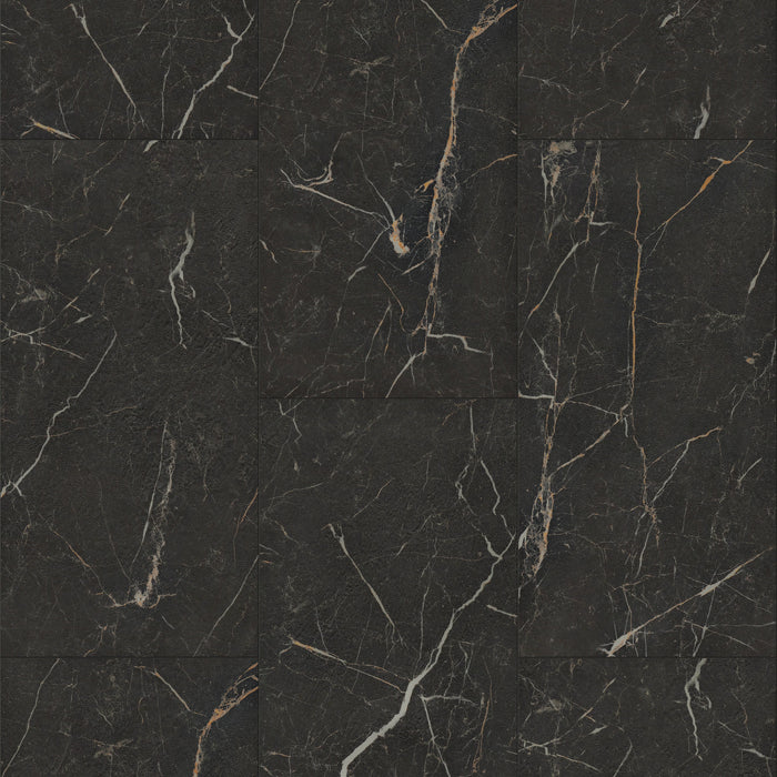 COREtec CRT02 Balanced Retreat Cosmic Noir Marble waterproof luxury vinyl tile close-up