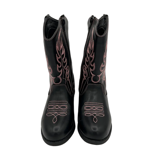 Cowboy Style Boots / Pink Stitching