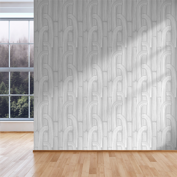 Crescent - White Sand <br> Wallpaper - The Detroit Wallpaper Co.
