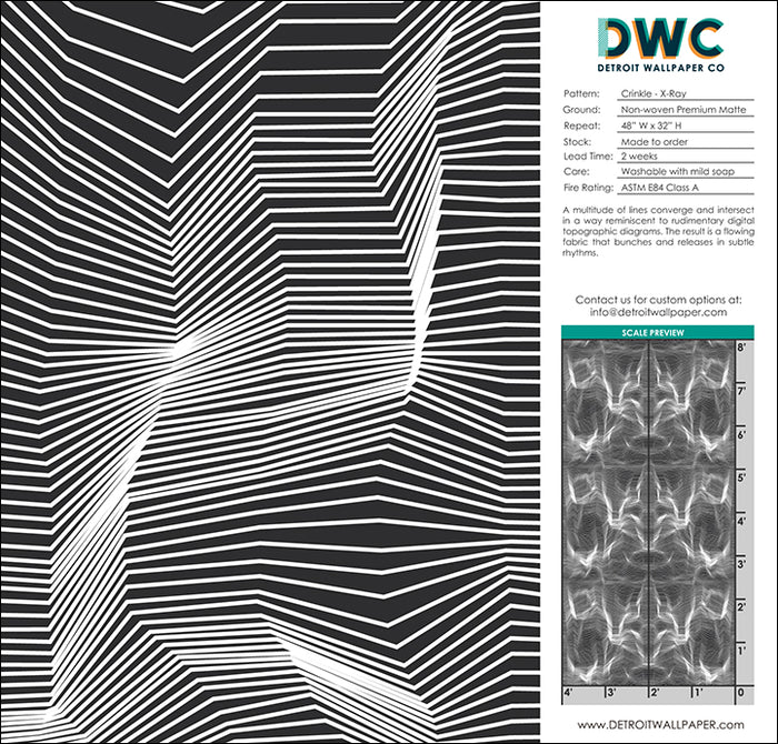 Crinkle - X-Ray <br> Wallpaoer - The Detroit Wallpaper Co.