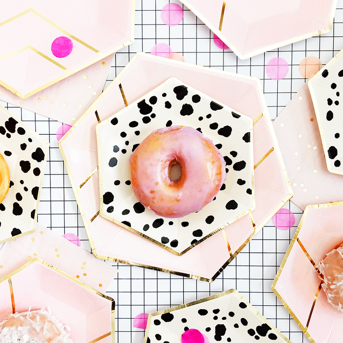 Dalmatian Hexagon Dessert Plates
