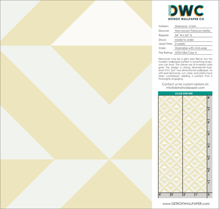 Diamond - Calm <br> Wallpaper - The Detroit Wallpaper Co.