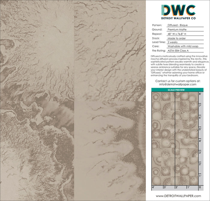 Diffused - Bisque <br> Wallpaper - The Detroit Wallpaper Co.