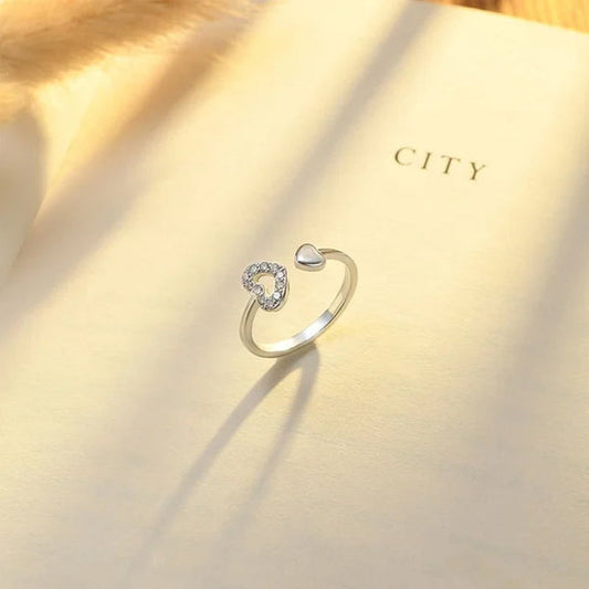 Double Heart Cutout Ring