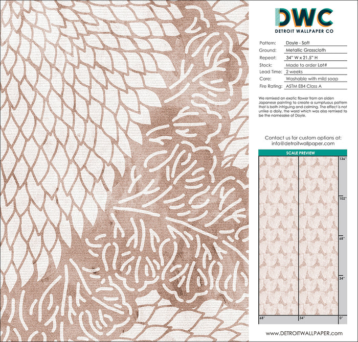 Doyle - Soft Grasscloth Wallpaper - The Detroit Wallpaper Co.