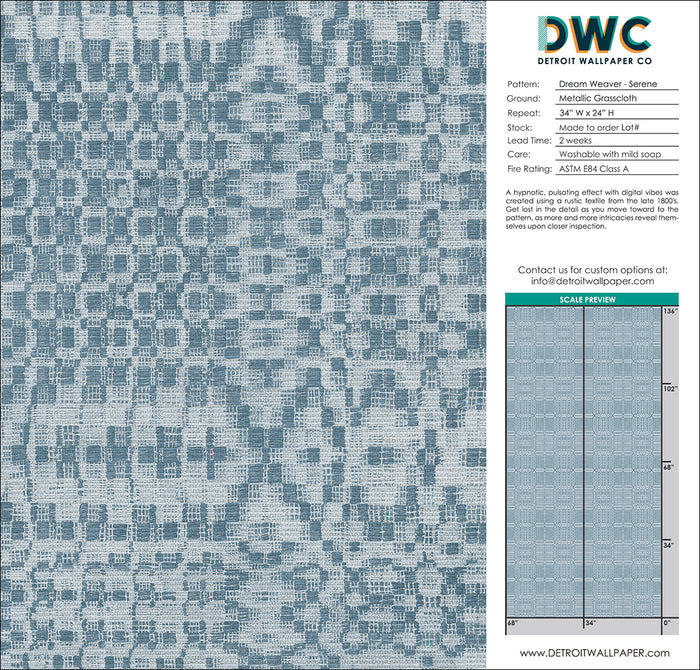 Dream Weaver - Serene Grasscloth Wallpaper - The Detroit Wallpaper Co.