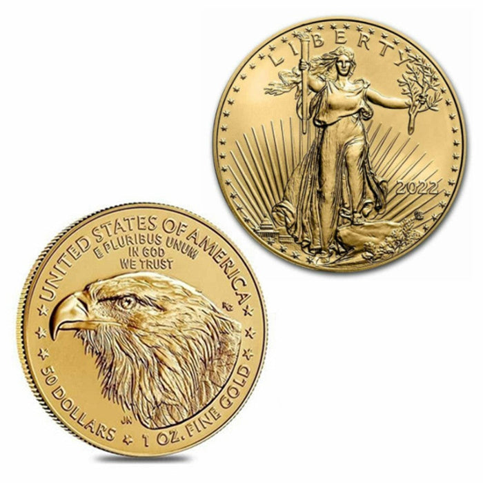 1 pc / 2022 Gold Big headed Eagle