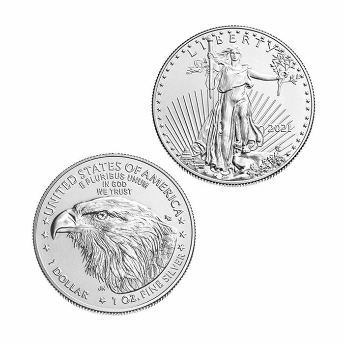 1 pc / 2021 Silver Big headed Eagle