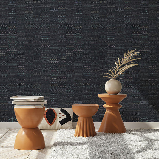 Embroidery Study - Knotted Grasscloth Wallpaper