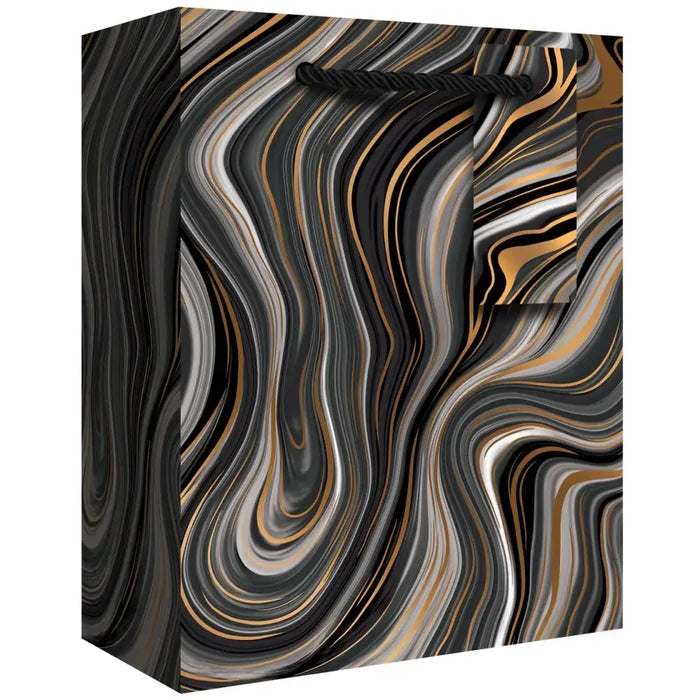 Euro Tote - Medium - Marbleized Black - Retail-6 count
