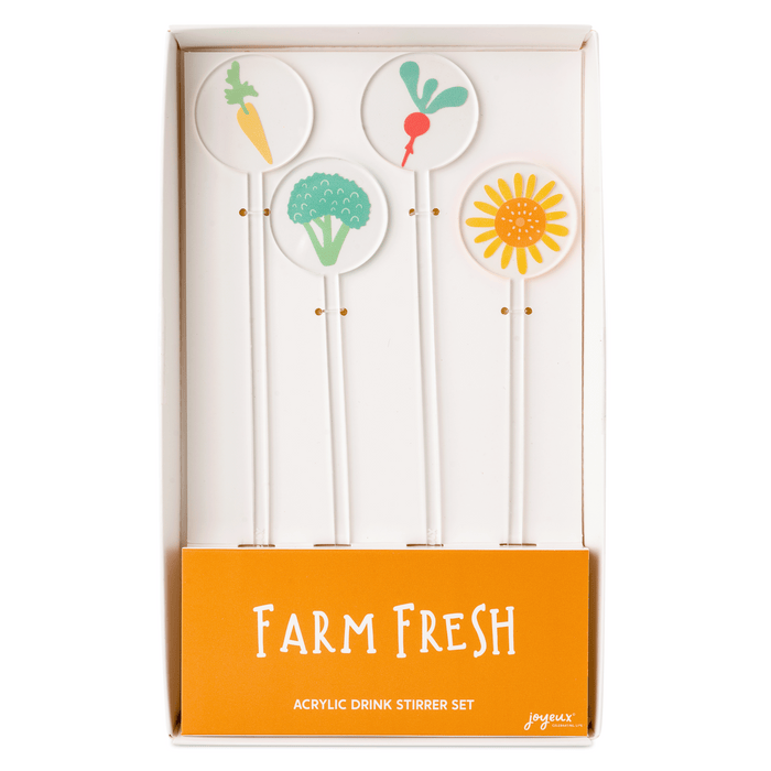 Farm Fresh Acrylic Drink Stirrers