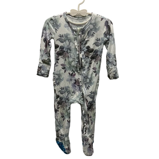 Footed Zip Up Onesie/Ruffle Butt