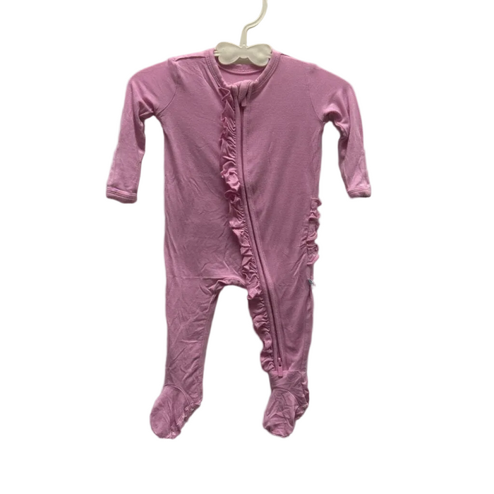 Footed Zip Up Onesie/Solid