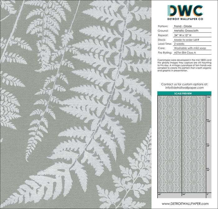 Frond - Glade Grasscloth Wallpaper