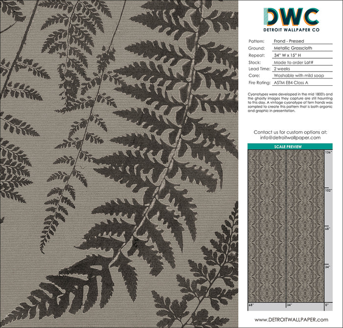 Frond - Pressed Grasscloth Wallpaper