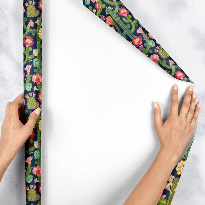 Gift Wrap - Cactus Blooms - Recycled Fiber