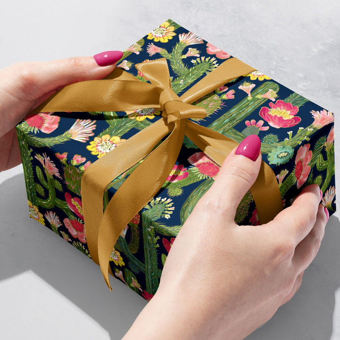 Gift Wrap - Cactus Blooms - Recycled Fiber